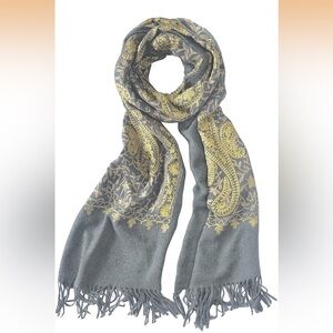 Urban CoCo Embroidered Oversize Tassel Shawl Scarf Wraps 70x25”